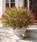 Artificial Outdoor Flowers 20 Bundles UV Resistant Red Monkey Grass Faux Plants